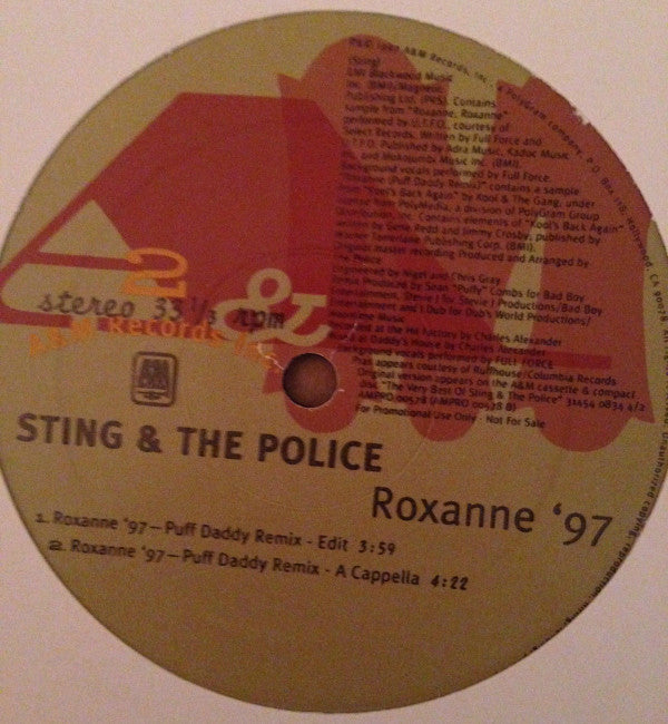 Sting & The Police feat. Pras Michel : Roxanne '97 (12")