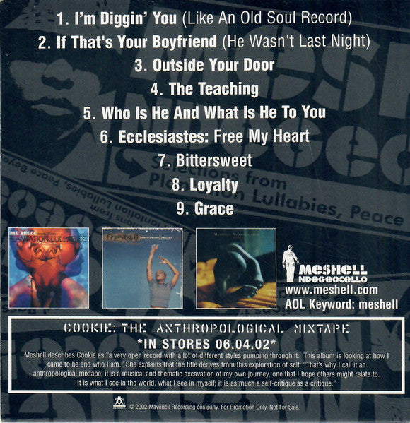 Me'Shell NdegéOcello : Selections From Plantation Lullabies, Peace Beyond Passion & Bitter (CD, Comp, Promo)