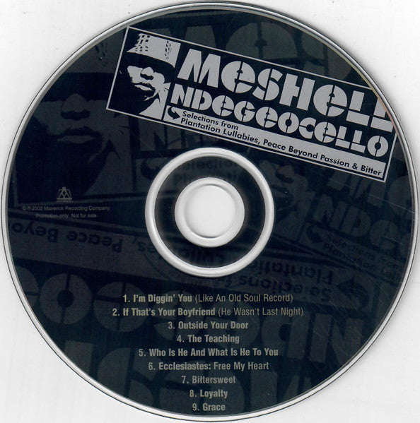 Me'Shell NdegéOcello : Selections From Plantation Lullabies, Peace Beyond Passion & Bitter (CD, Comp, Promo)