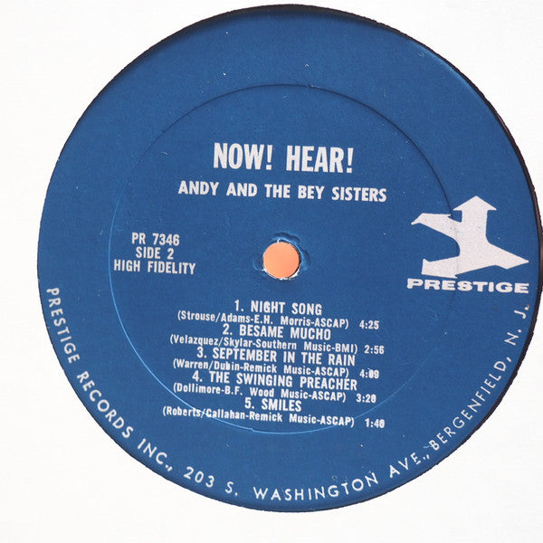 Andy And The Bey Sisters : Now! Hear! (LP, Album, Mono)