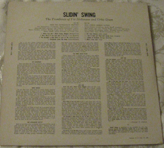 Vic Dickenson And Urbie Green : Slidin' Swing (LP, Comp)