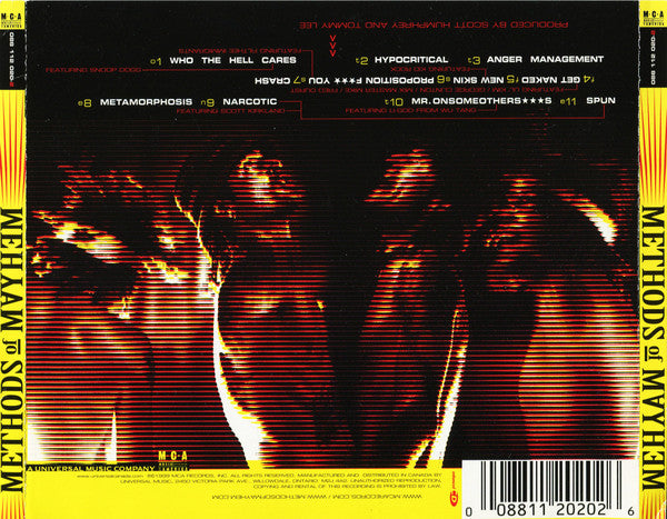 Methods Of Mayhem (2) : Methods Of Mayhem (CD, Album, Enh)