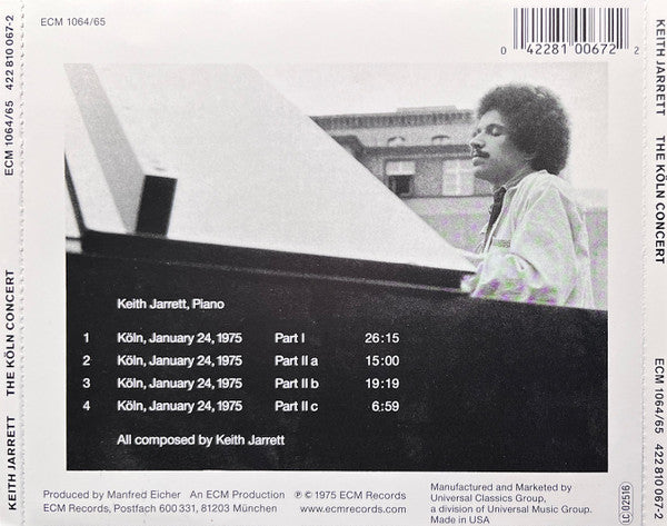 Keith Jarrett : The Köln Concert (CD, Album, RE, PMD)