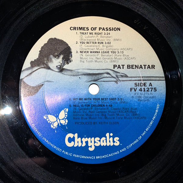 Pat Benatar : Crimes Of Passion (LP, Album, RE)