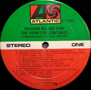 Roland Kirk : The Vibration Continues...A Retrospective Of The Years 1968-1976 (2xLP, Comp)