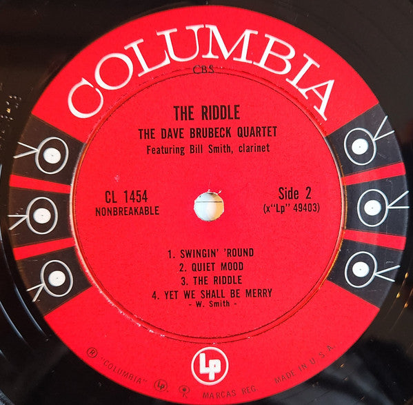 The Dave Brubeck Quartet : The Riddle (LP, Album, Mono, Ter)