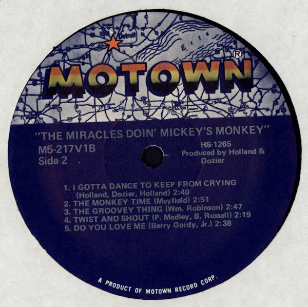 The Miracles : Doin' Mickey's Monkey (LP, Album, RE)