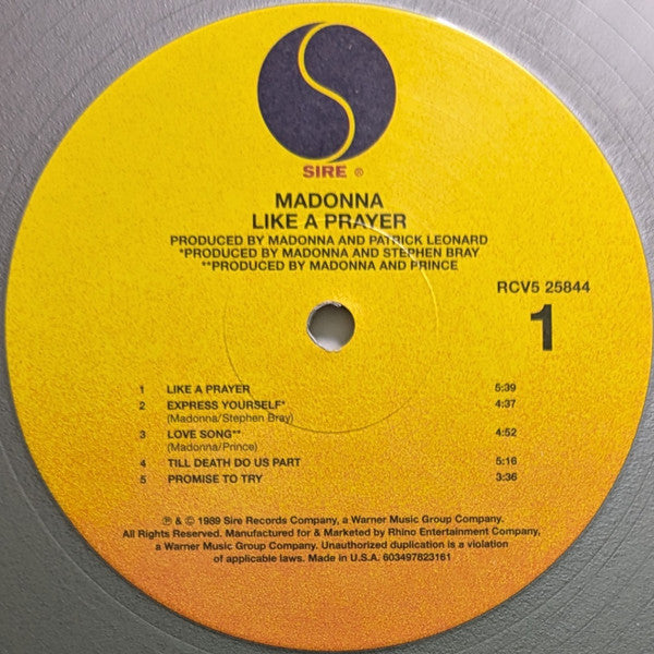 Madonna : Like A Prayer (LP, Album, Ltd, RE, Sil)