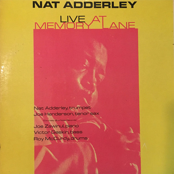 Nat Adderley : Live At Memory Lane (LP, Album, Mono, Gat)