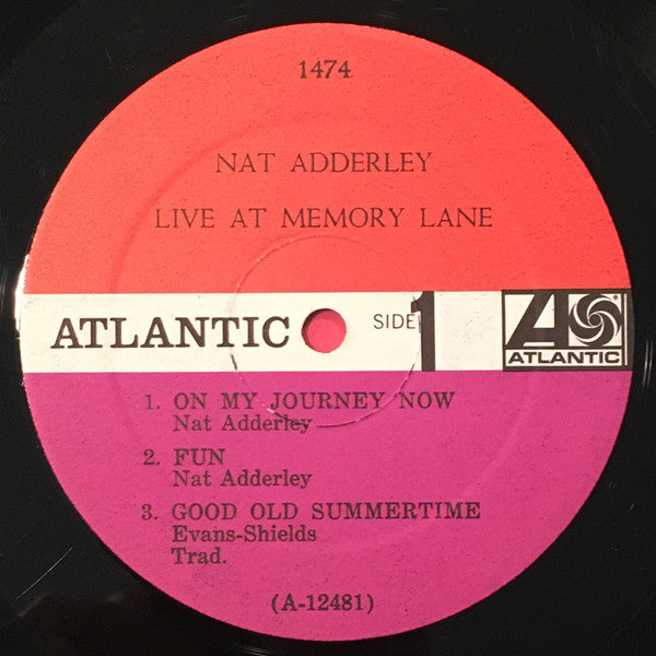 Nat Adderley : Live At Memory Lane (LP, Album, Mono, Gat)