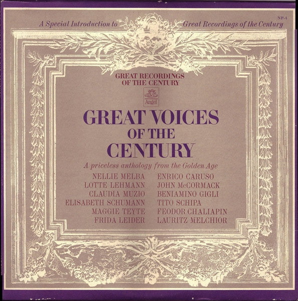 Various : Great Voices Of The Century (LP, Comp, Mono)