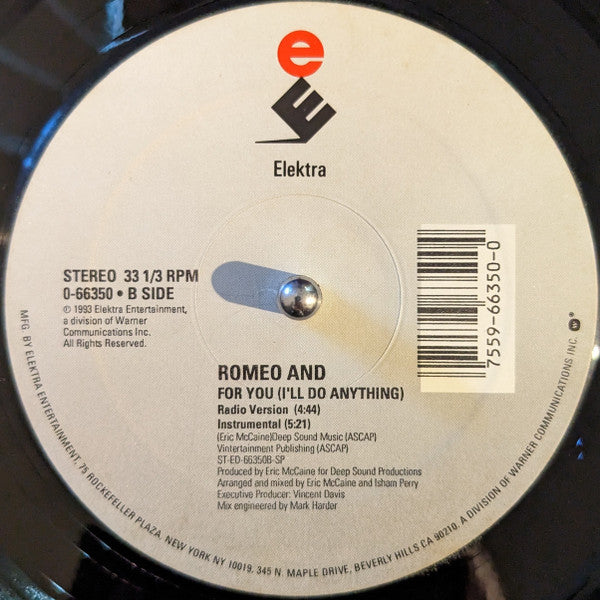 Romeo And : For You (I'll Do Anything) (12")