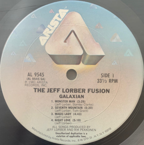 The Jeff Lorber Fusion : Galaxian (LP, Album, Clu)