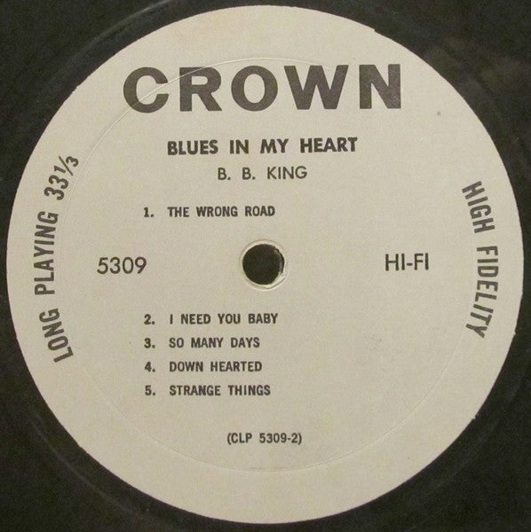 B.B. King : Blues In My Heart (LP, Album, Mono)