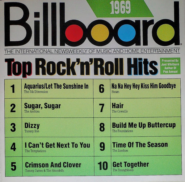 Various : Billboard Top Rock'N'Roll Hits - 1969 (CD, Comp, RM, RP)