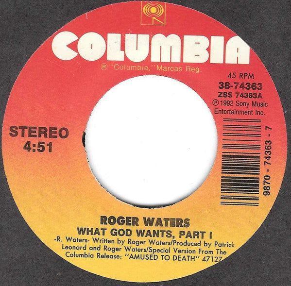 Roger Waters : What God Wants, Part 1 (7", Single)