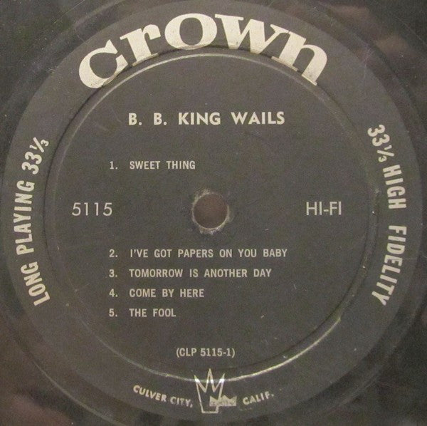B.B. King Orchestra : B.B. King Wails (LP, Album)