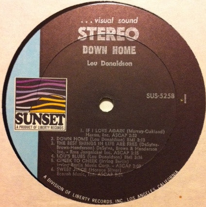 Lou Donaldson : Down Home (LP, Album, RE)