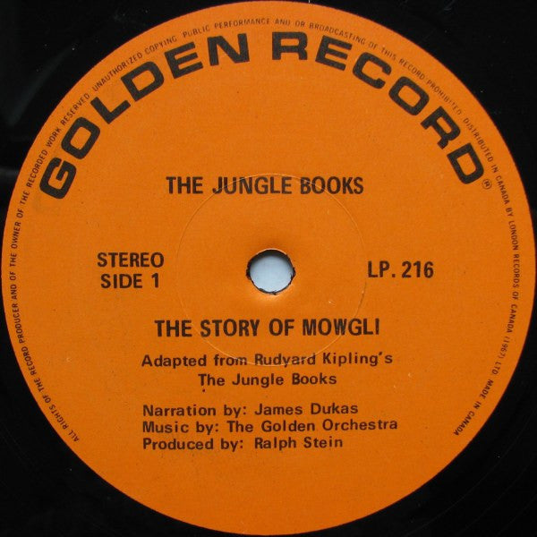 James Dukas : The Jungle Books - The Story Of Mowgli (LP, Album, Mono)