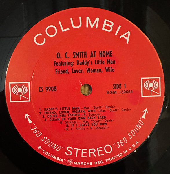 O.C. Smith* : O.C. Smith At Home (LP, Album, Ter)