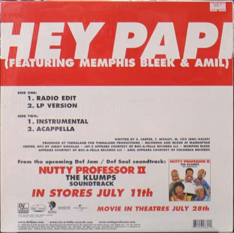 Jay-Z Featuring Memphis Bleek & Amil : Hey Papi (12")