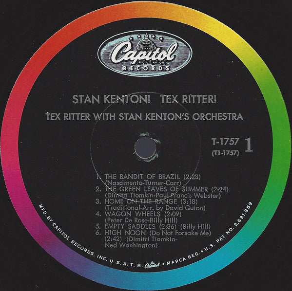 Tex Ritter / Stan Kenton : Stan Kenton! Tex Ritter! (LP, Mono, Scr)