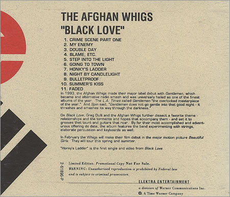 The Afghan Whigs : Black Love (CD, Album, Ltd, Promo)