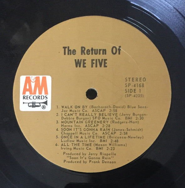 We Five : The Return Of We Five (LP, Album)