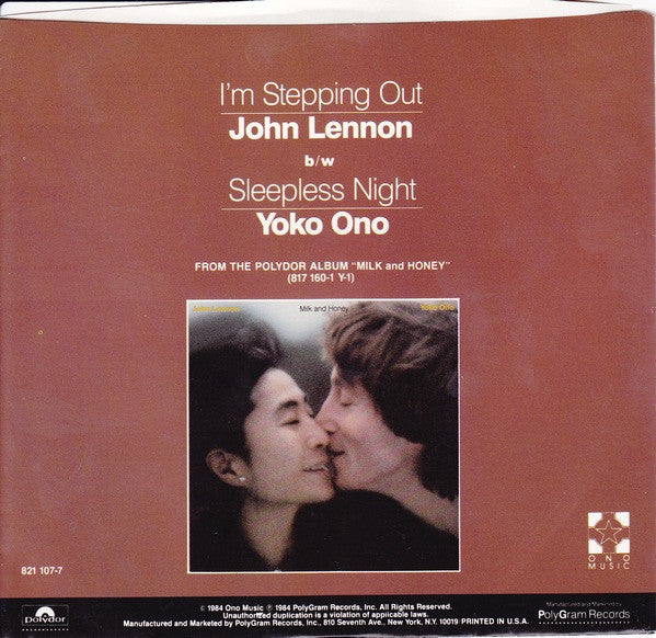 John Lennon : I'm Stepping Out (7", Single)