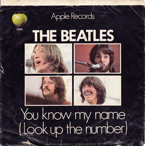 The Beatles : Let It Be / You Know My Name (Look Up My Number) (7", Single, Scr)