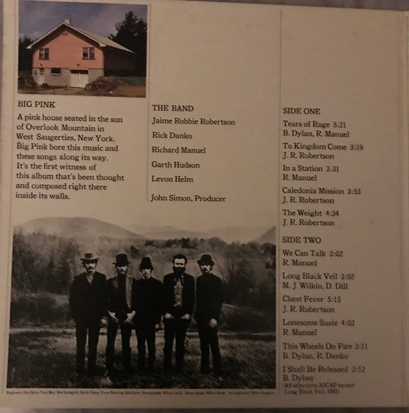 The Band : Music From Big Pink (LP, Album, RP, Los)