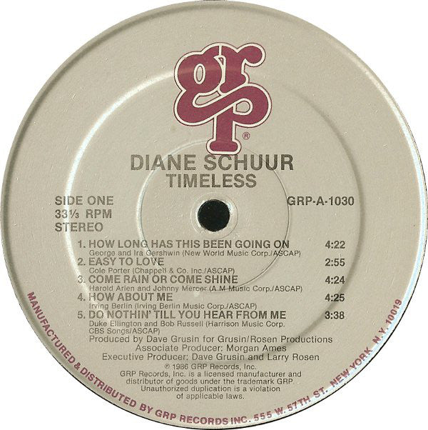Diane Schuur : Timeless (LP, Album, RE)