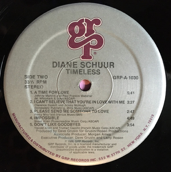 Diane Schuur : Timeless (LP, Album, RE)