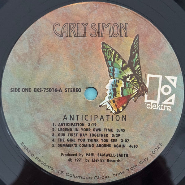 Carly Simon : Anticipation (LP, Album, Pit)