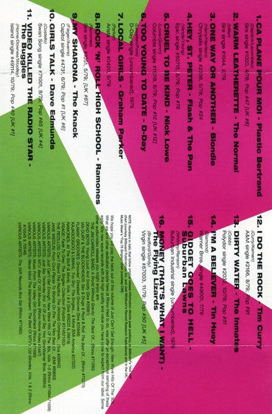 Various : Just Can't Get Enough: New Wave Hits Of The '80s, Vol. 1 (CD, Comp, RM)