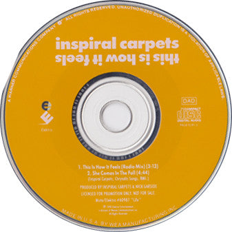 Inspiral Carpets : This Is How It Feels (CD, Single, Promo)