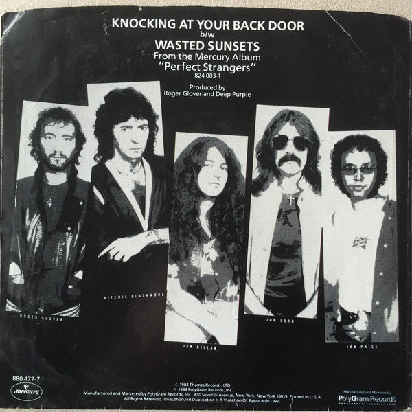 Deep Purple : Knocking At Your Back Door (7", Single)