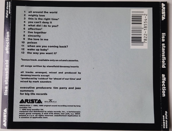 Lisa Stansfield : Affection (CD, Album)