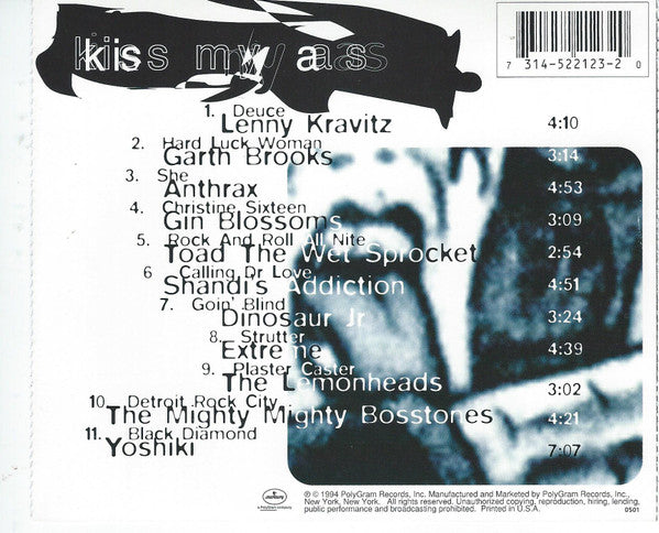 Various : Kiss My Ass (Classic Kiss Regrooved) (CD, Album, Comp, Pic)