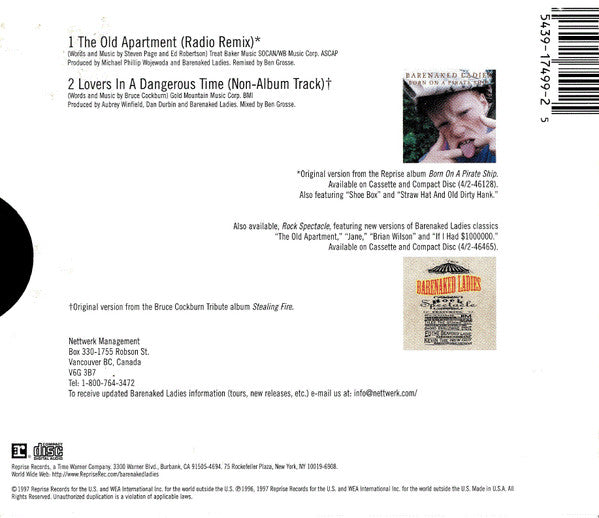 Barenaked Ladies : The Old Apartment (CD, Single)