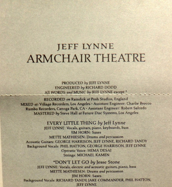 Jeff Lynne : Armchair Theatre (Cass, Album, Dol)