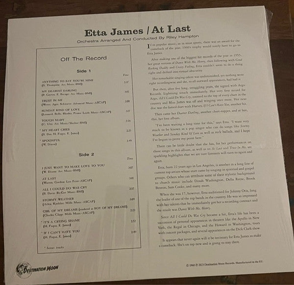 Etta James : At Last (LP, Album, Ltd, Num, RE, Cle)
