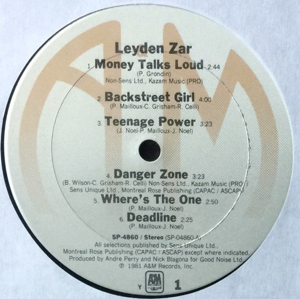 Leyden Zar : Leyden Zar (LP, Album)