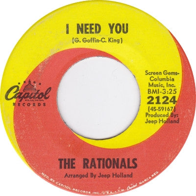 The Rationals : I Need You (7")