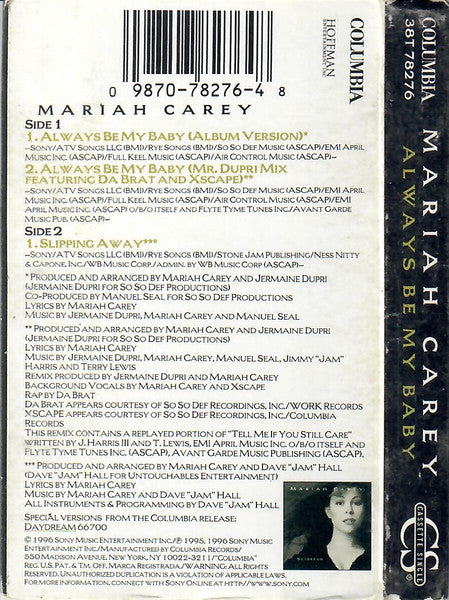 Mariah Carey : Always Be My Baby (Cass, Single)