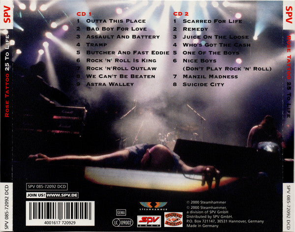 Rose Tattoo : 25 To Life (2xCD, Album)