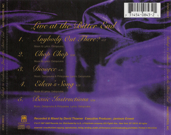Burlap To Cashmere : Live At The Bitter End (CD, EP)