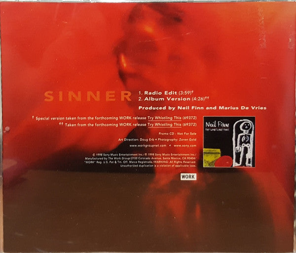 Neil Finn : Sinner (CD, Single, Promo)
