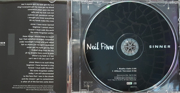 Neil Finn : Sinner (CD, Single, Promo)