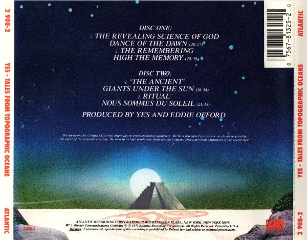 Yes : Tales From Topographic Oceans (2xCD, Album, RE)